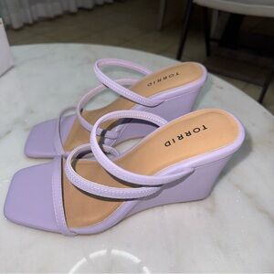 Torrid Purple Wedge Sandals with Modern Design